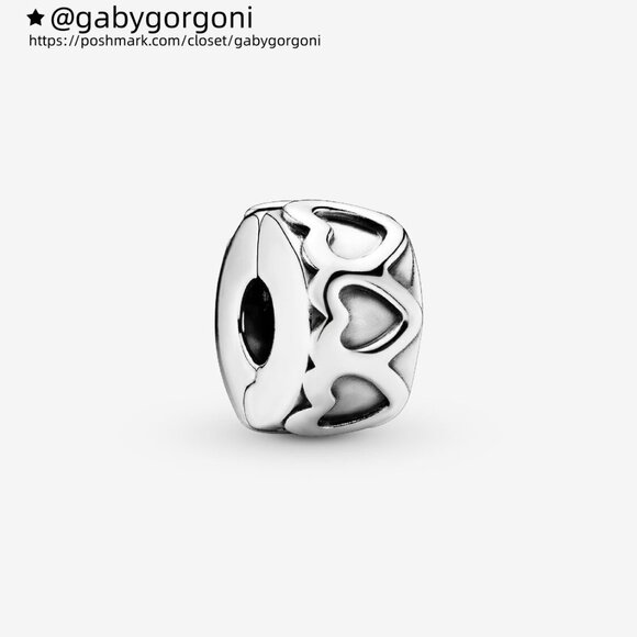 Pandora Band of Hearts Clip Charm - Picture 1 of 6